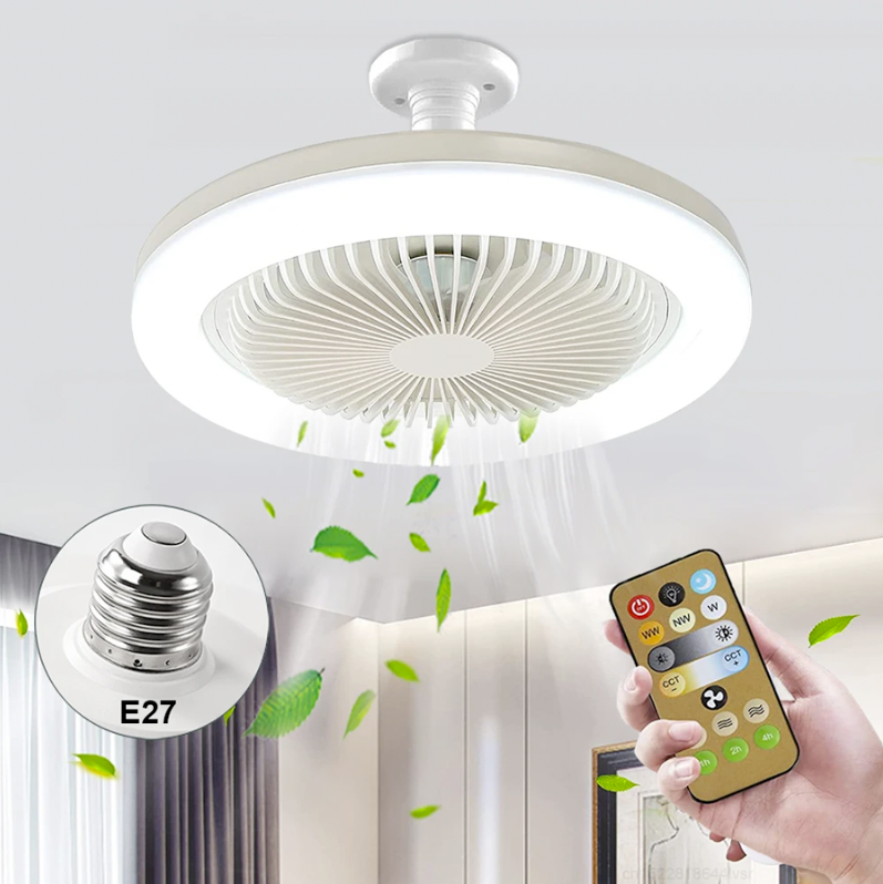 Luminária LED com Ventilador + Brinde